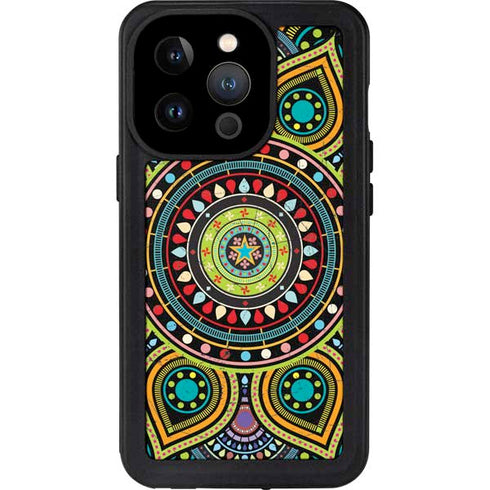 Sacred Wheel Colored iPhone 15 Pro Waterproof Case